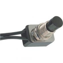 Morris 70160 - Blk PusHBtn SPSTMnt Cntct On-Off w6" Lds
