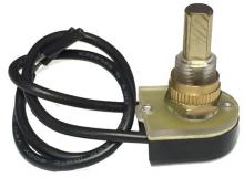 Morris 70200 - Brs PusHBtn SPSTMnt Cntct On-Off w6" Lds