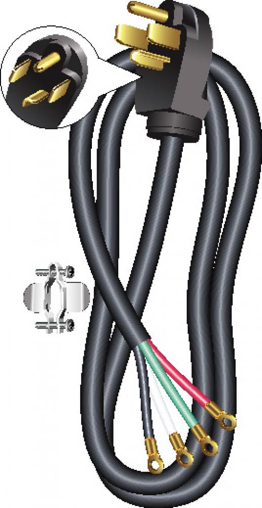 CORD, EXT 10/4 DRYER BLCK 30A 4&#39;