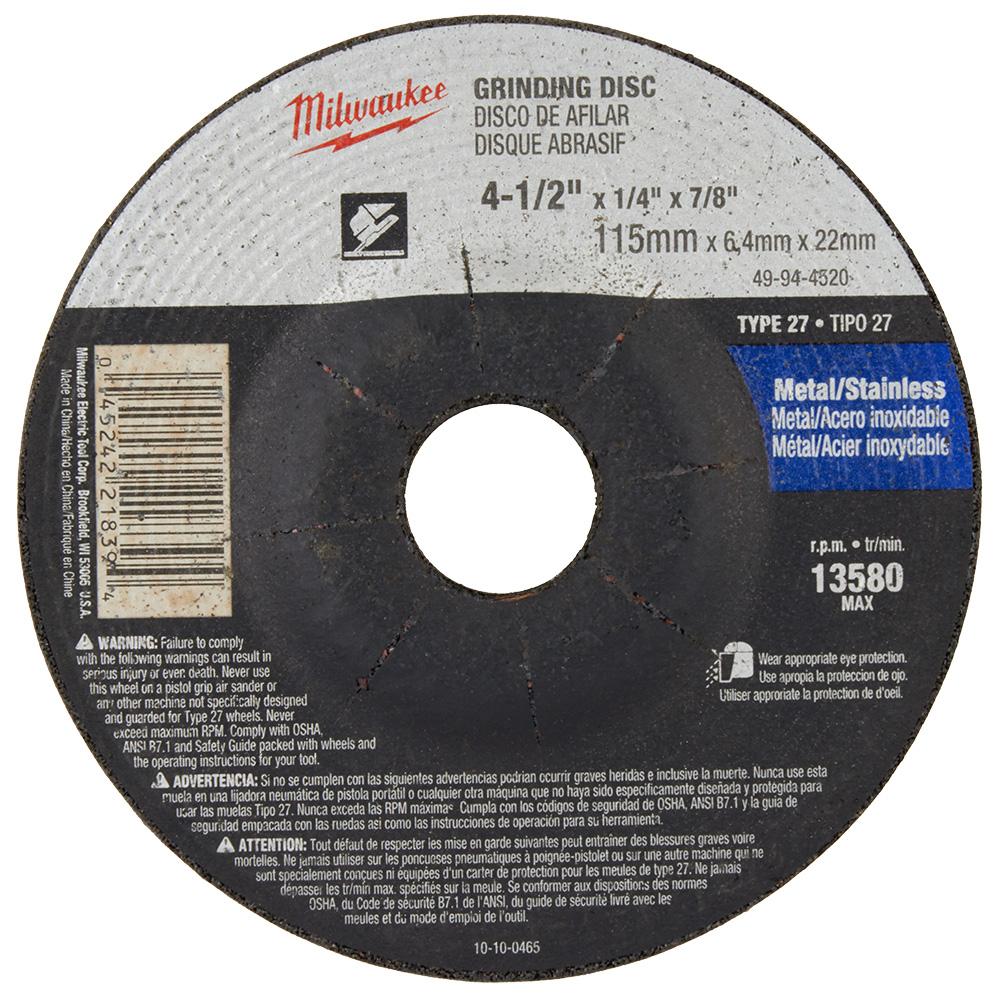 DISC 4-1/2 X 1/4 X 7/8