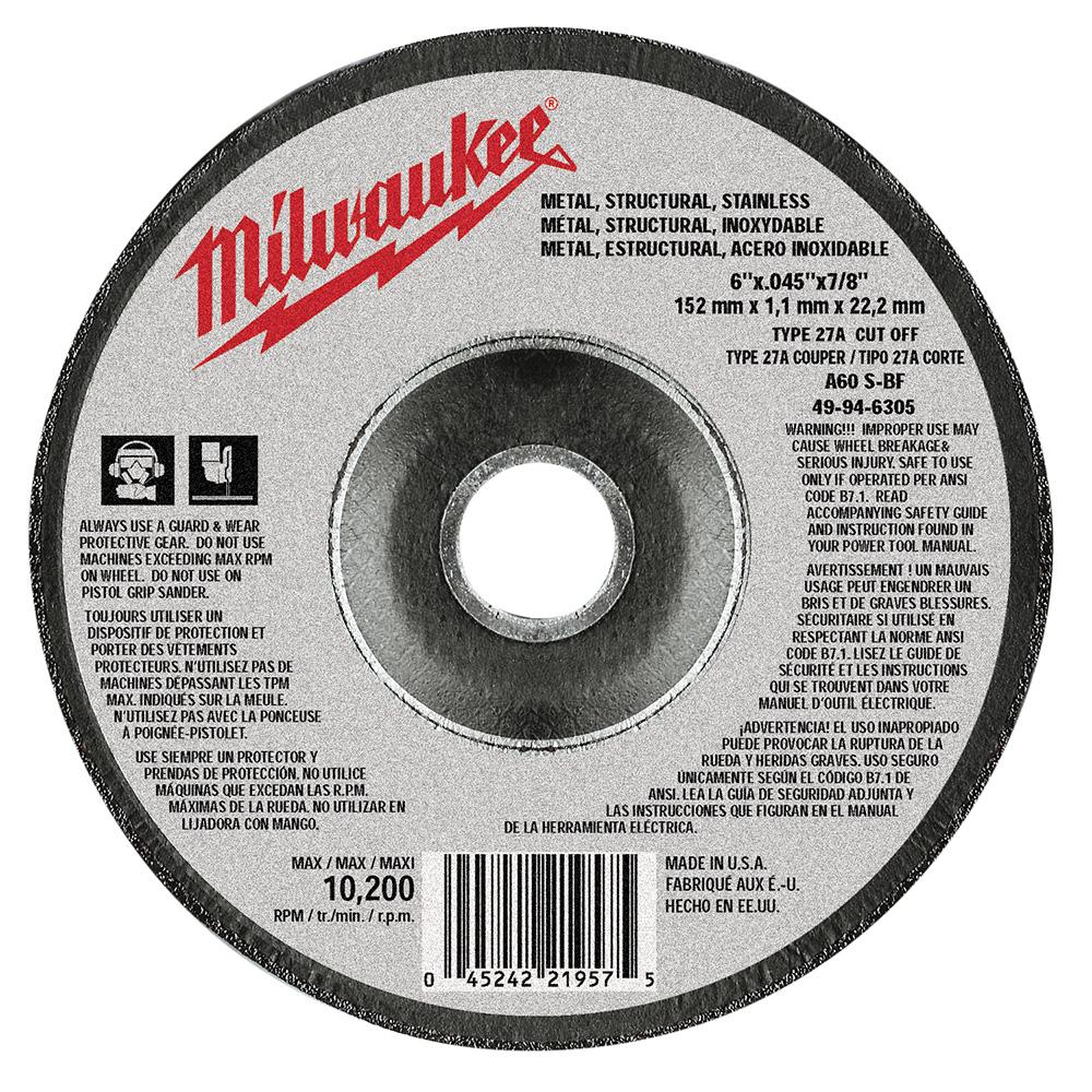 Abrasive Cutting Wheel 6&#34; x .045&#34;
