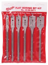 Milwaukee Electric Tool 49-22-0071 - 6PcFlatBoringBitKit