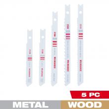 Milwaukee Electric Tool 49-22-1168 - 5 Pc. Jig Saw Blade Assortment