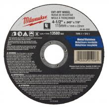 Milwaukee Electric Tool 49-94-4500 - Wheel 4-1/2 X .045 X 7/8 TYPE 1