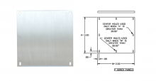 E-Box A2016P - ALUM PANEL FOR TYP4, 12-3R ENCLS 23210