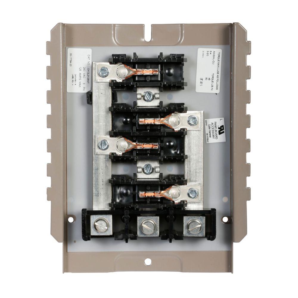 125A, 12 CKT, 3PH, Cu Bus,OEM INT,CH