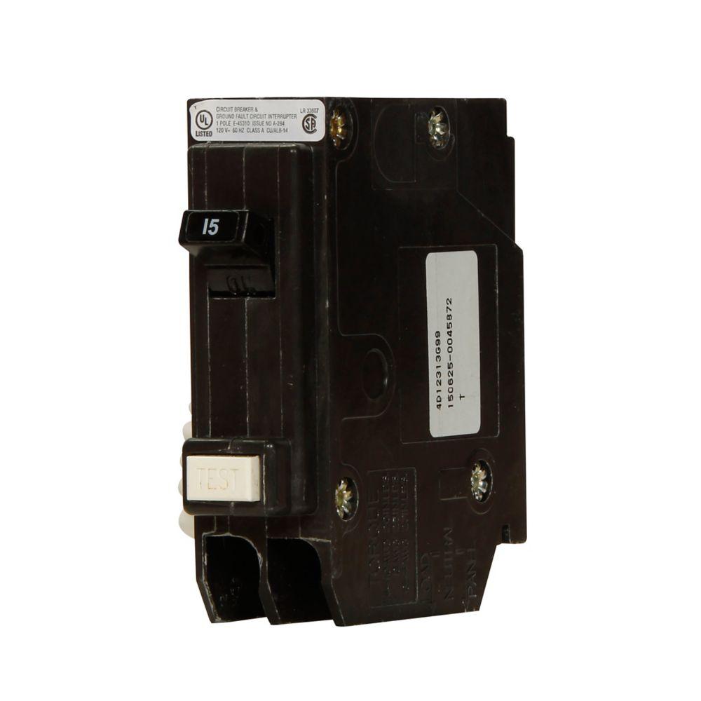 BR 5 MA GFCI, 15A/1 POLE 120V 10K
