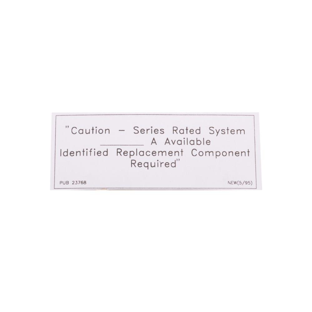 Series Rated Caution Label, pack of 25