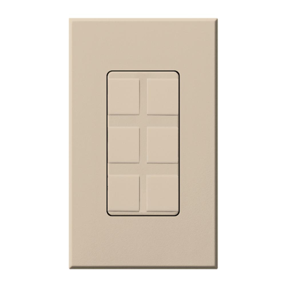 SIX PORT FRAME W/BLANKS NT TAUPE