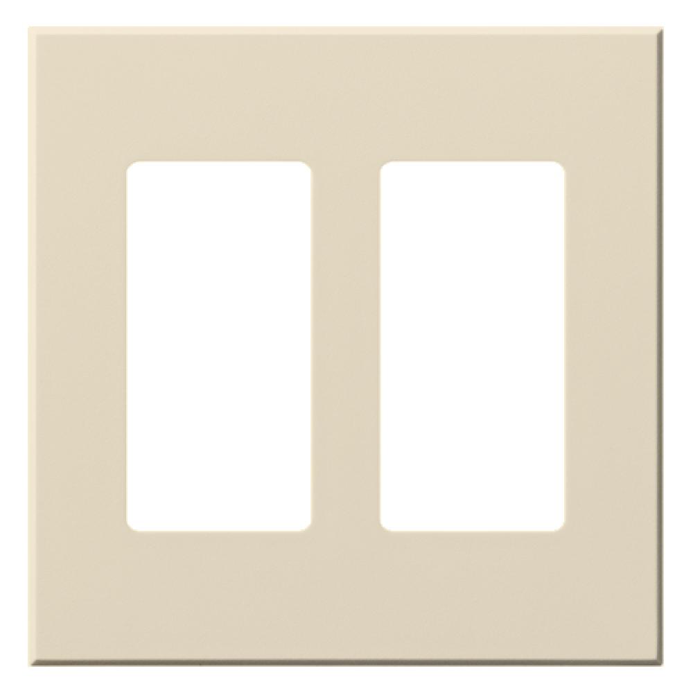 VAREO WALLPLATE 2GNG RECEPT LIGHT ALMOND