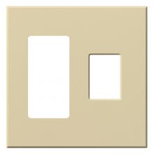 Lutron Electronics VWP-2RC-IV - VAREO WALLPLATE 2GNG RECEPT/ CONT IVORY