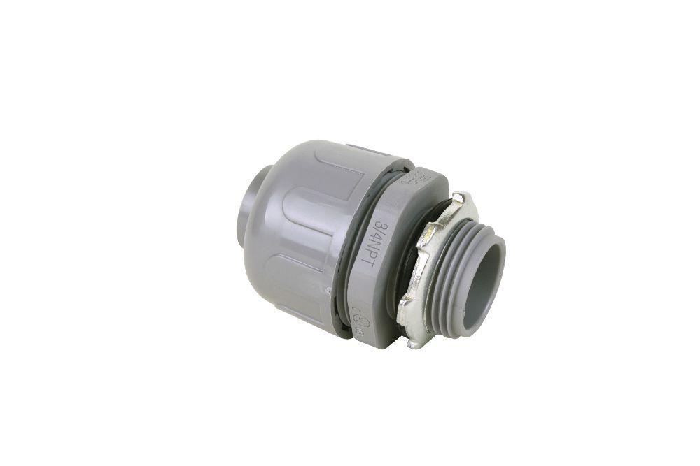 3/4&#34; NM STRAIGHT FITTING LIQUIDTIGHT GREY KW