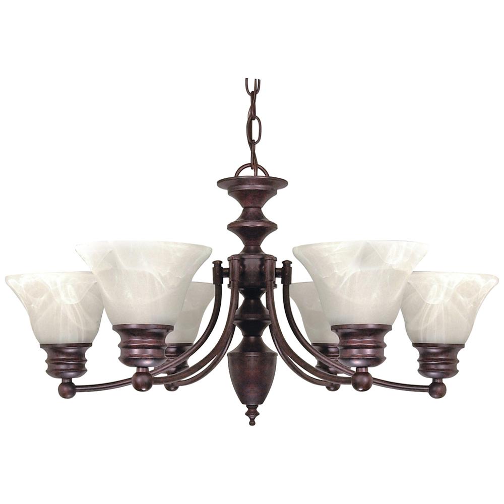 EMPIRE 6 LT CHANDELIER Old Bronze