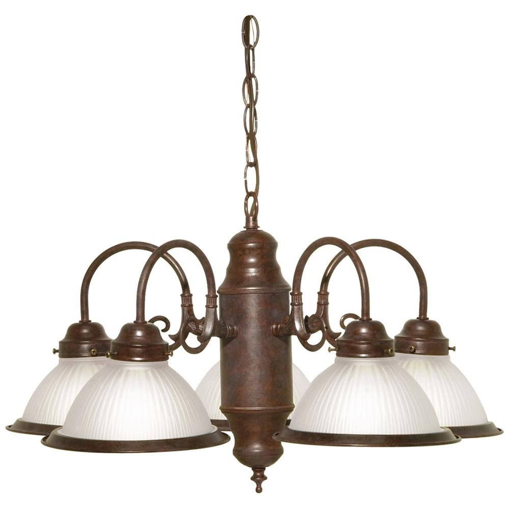 5 LIGHT 22 CHANDELIER Old Bronze