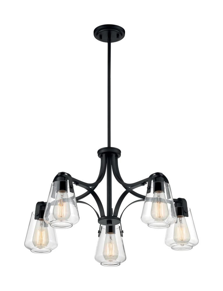 SKYBRIDGE 5 LIGHT CHANDELIER MB