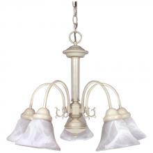 Satco 60/187 - BALLERINA 5 LT CHANDELIER Textured White