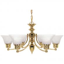 Satco 60/357 - EMPIRE 6 LT CHANDELIER Polished Brass