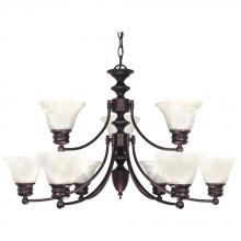 Satco 60/362 - EMPIRE 9 LT CHANDELIER Old Bronze