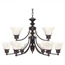 Satco 60/362 - EMPIRE 9 LT CHANDELIER Old Bronze