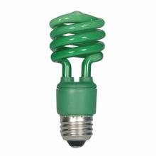 Satco S7272 - 13T2/E26/GREEN/120V/1PK