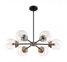 Satco 60/7126 - AXIS 6 LIGHT CHANDELIER MB