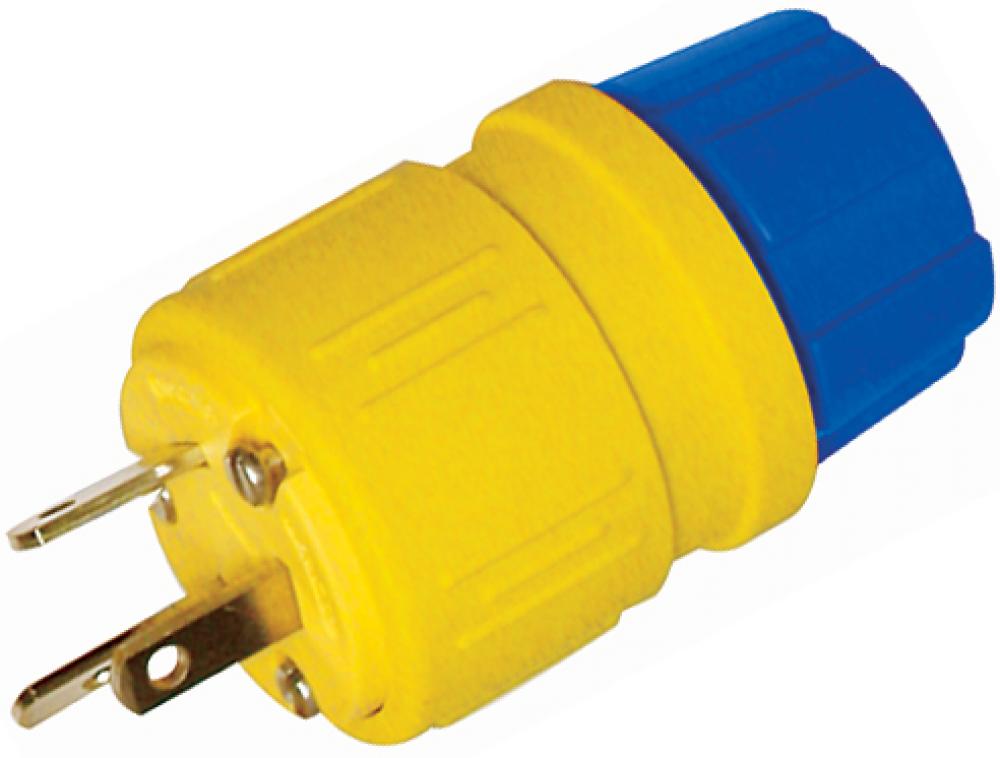 PLG 15A/125V/10A/250V 1PH STR BLD YL O/D