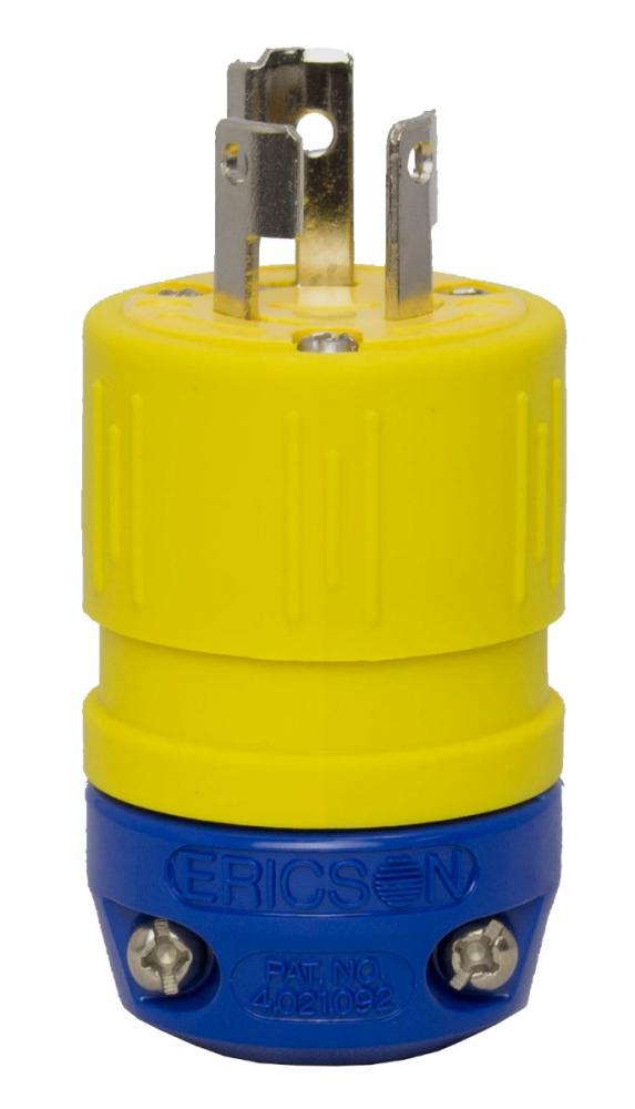 PLG 15A 250V 2P/3W L6-15 LCK BLD I/D