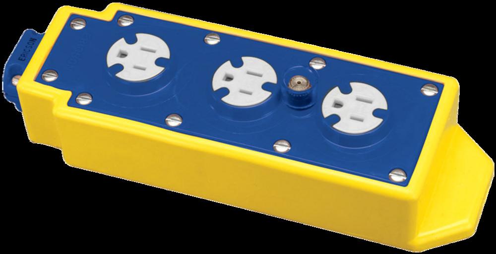 OUTLET BX-TRI-TAP 15A 125V 5-15R
