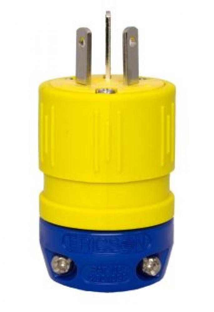PLG 15A/125V/10A/250V 1PH STR BLD YL I/D