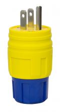 Ericson 1510-PW6P - PLG 15A 125V 2P/3W 5-15 STR BLD YEL SUBM