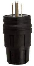 Ericson 1510-PW6P-BLK - PLG-15AMP-125V STR BLADE BLK 1510-PW6P