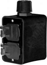 Ericson 6100B - OUTLET BX-PEND BLACK/ 2-DPLX REC W/FLIP