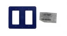 Ericson 8204 - CVRPLT 2-GANG, BLU (2) GFCI DPLX