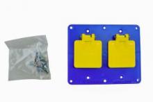 Ericson 8206FS - COVERPLATE 2 SNGL RECPT W/FLIPS