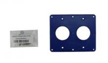 Ericson 8206 - CVRPLT 2-GANG, BLU (2) 1.57" HOLES