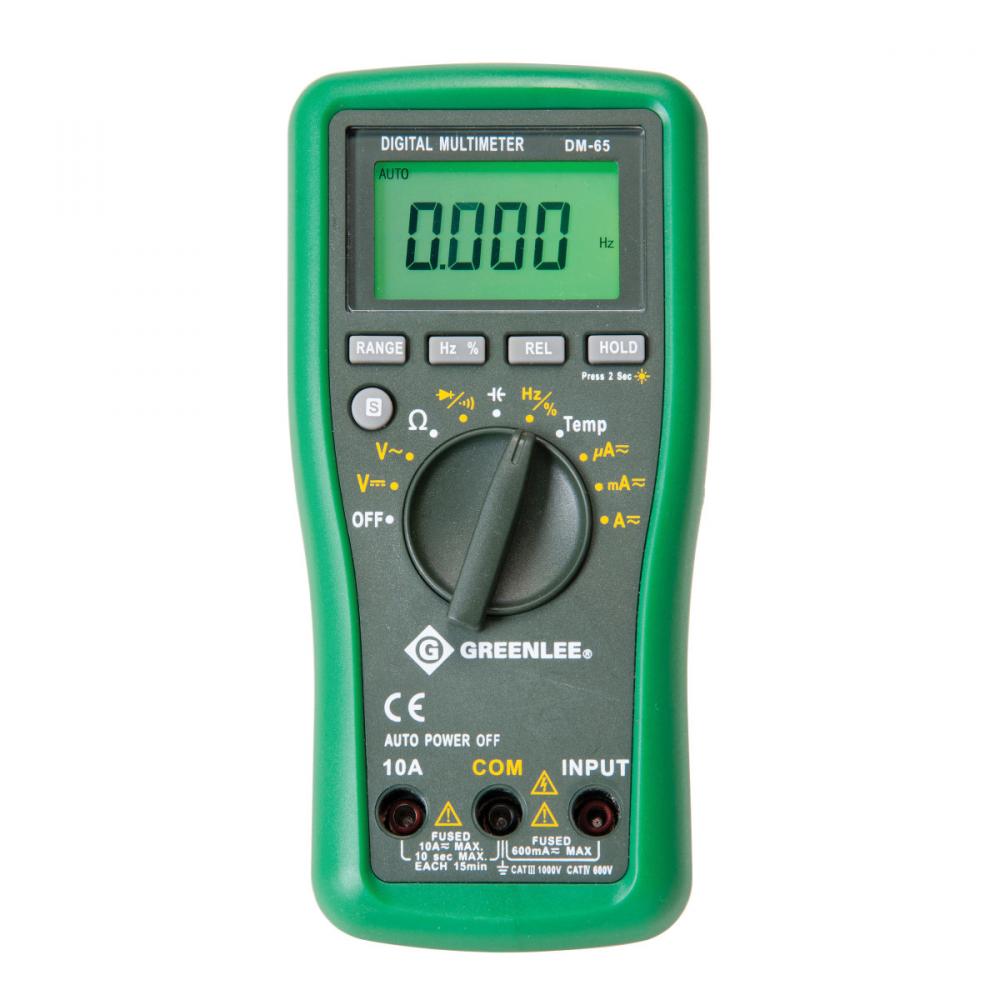 DMM, 1000V AC/DC, 10A, CAP, TEMP (DM-65)