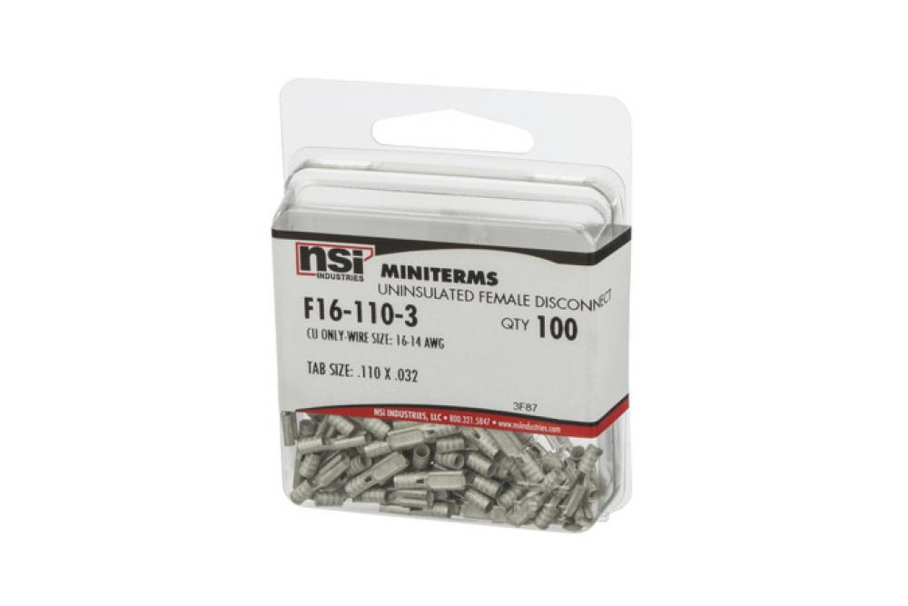 16-14 Bare Female Disc. .110 x .030 Tab