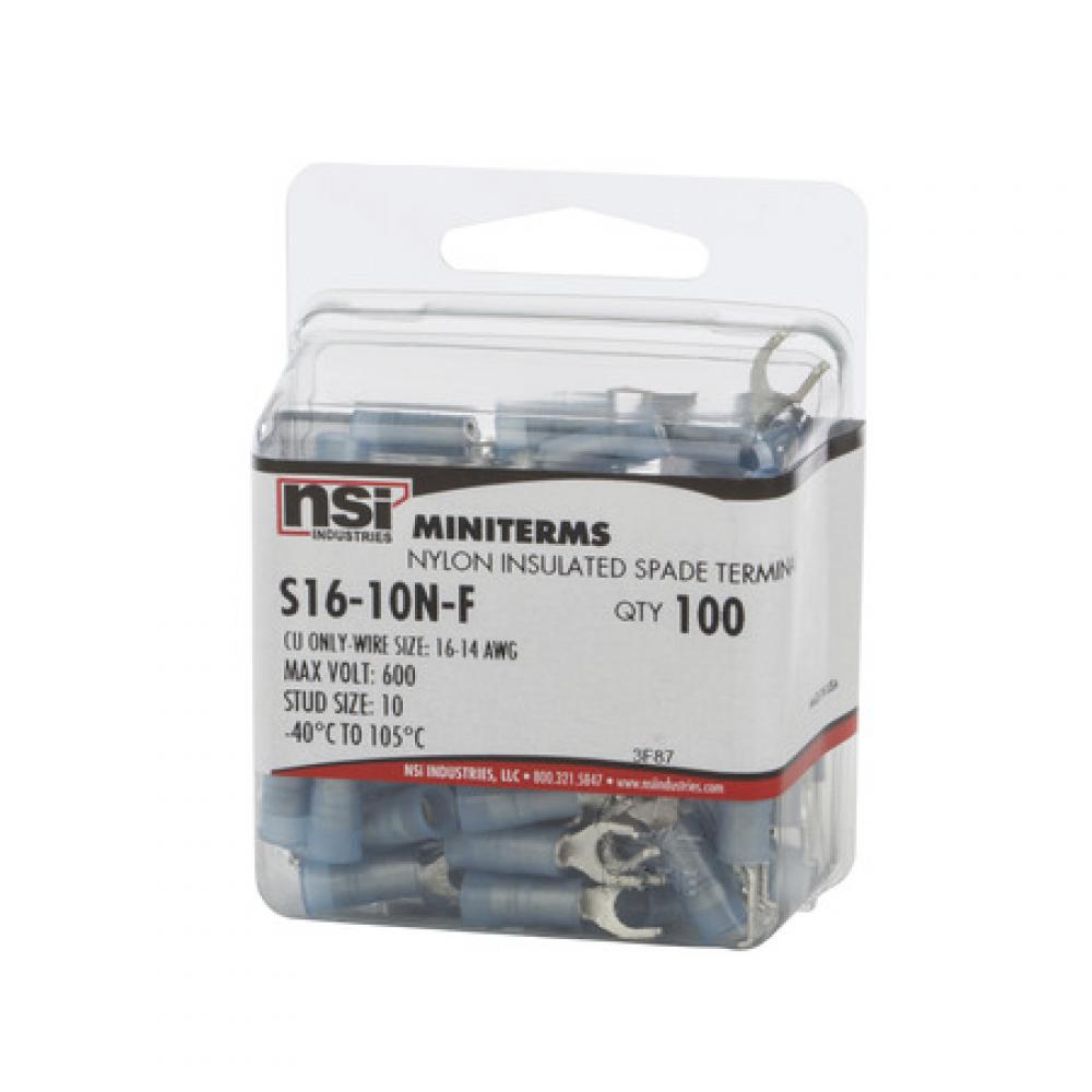 16-14 Vinyl Flange Spade 100 Pack # 10 S