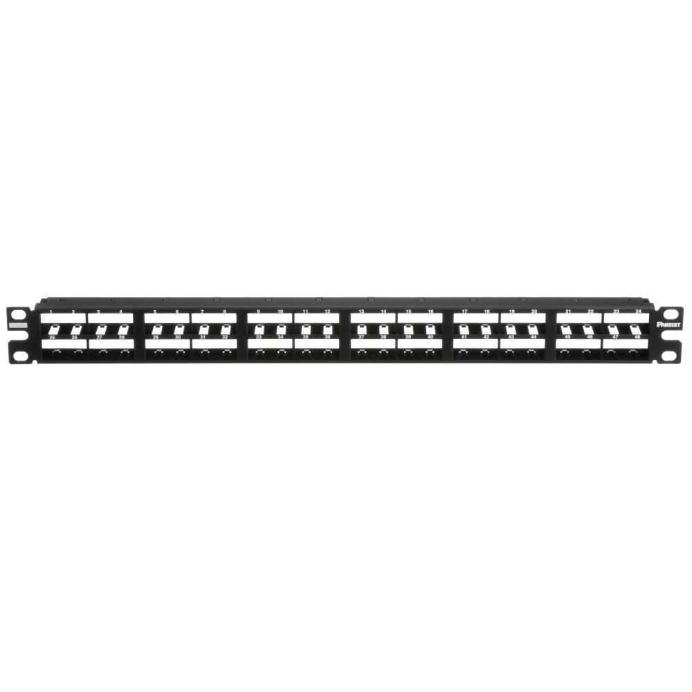Mini-Com® Patch Panel, 48 Port, 1 RU, BL