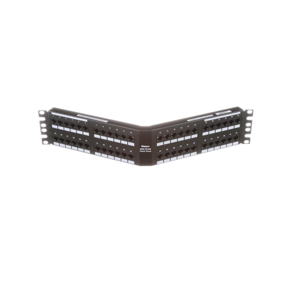 Cat 6 Angled Punchdown Patch Panel, 48 Port, 2 R
