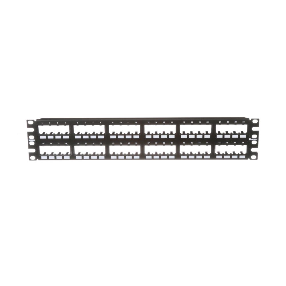 Mini-Com® Flush Patch Panel, 48 Port, 2 RU, BL
