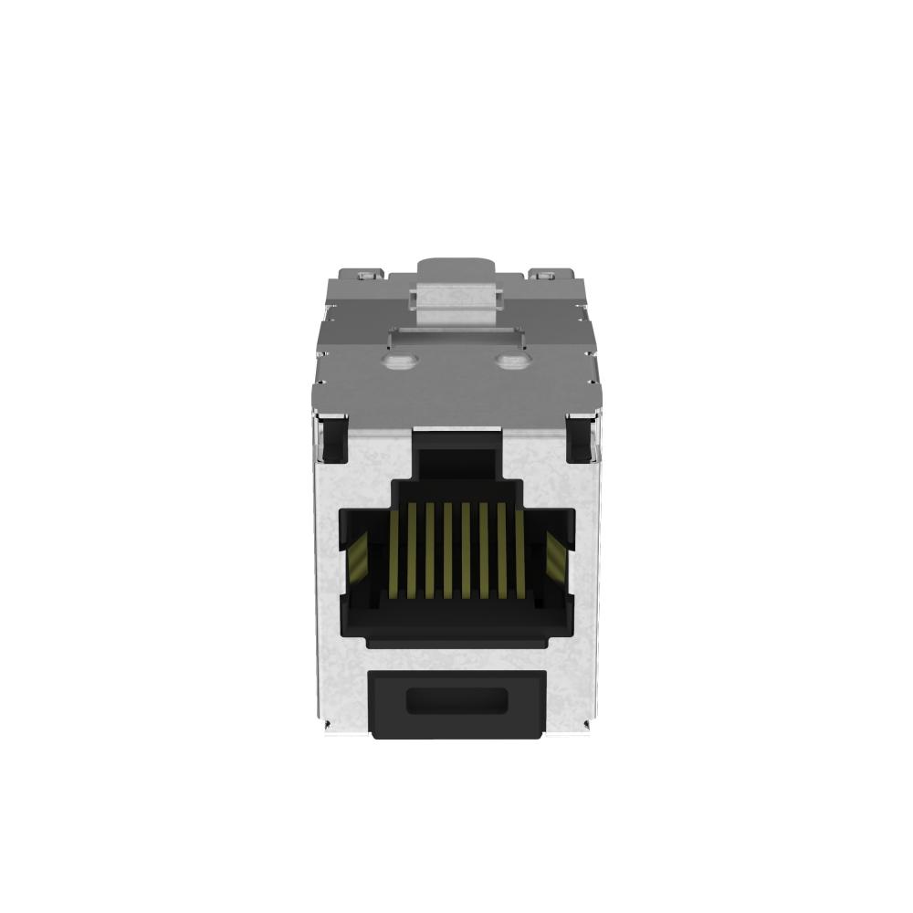 Shielded RJ45 Cat 6A TG Jack Module, Black