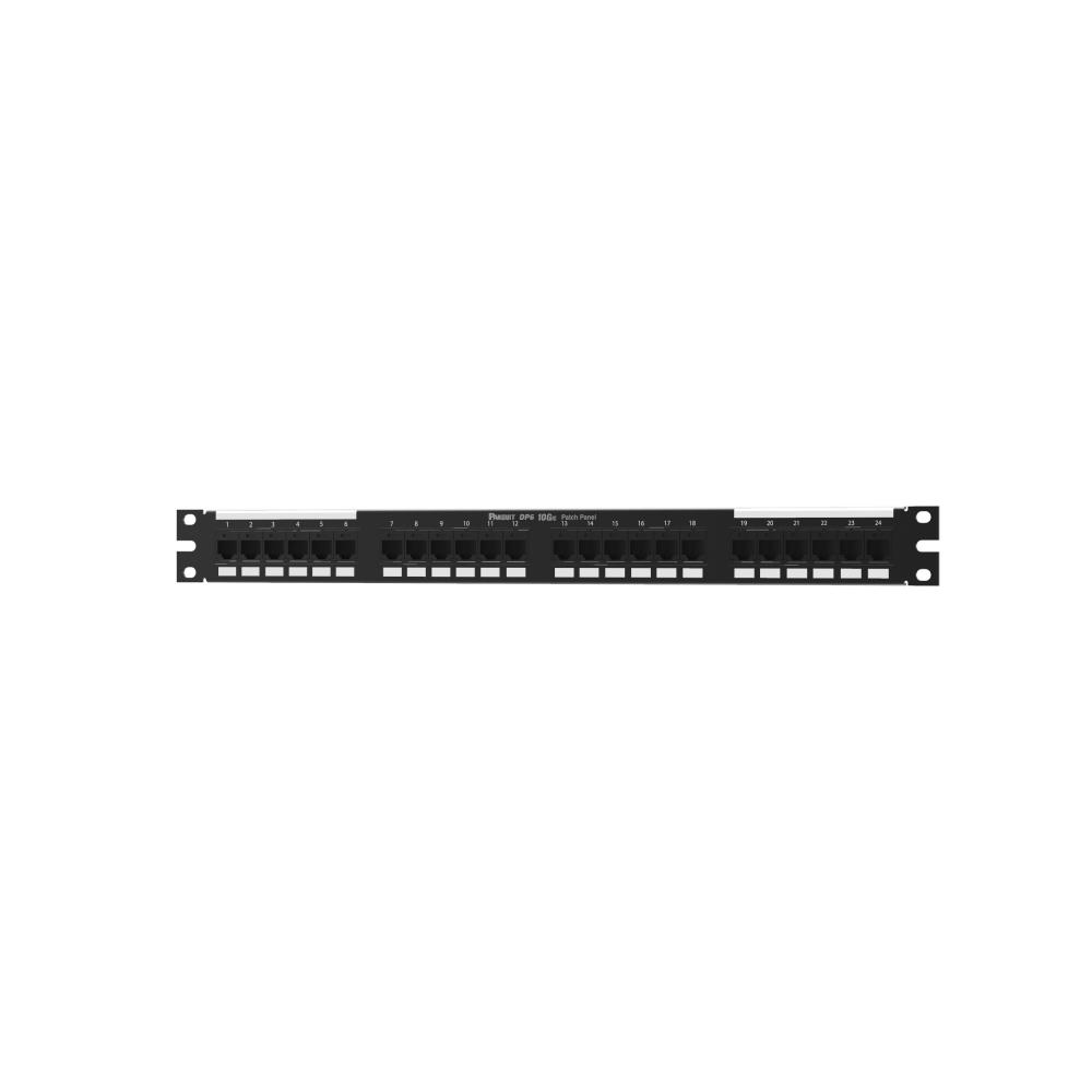 Cat 6A Punchdown Patch Panel, 24 Ports, 1 RU, BL