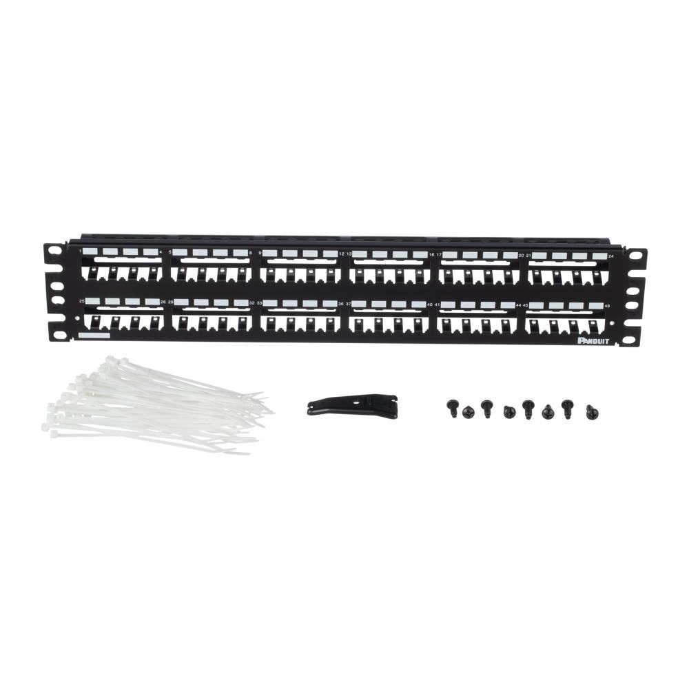 Mini-Com® All Metal Patch Panel, 48 port, 2 RU,