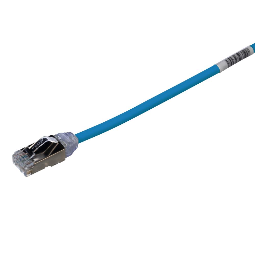 Cat 6A 28 AWG Shielded Patch Cord, 2m, Blue