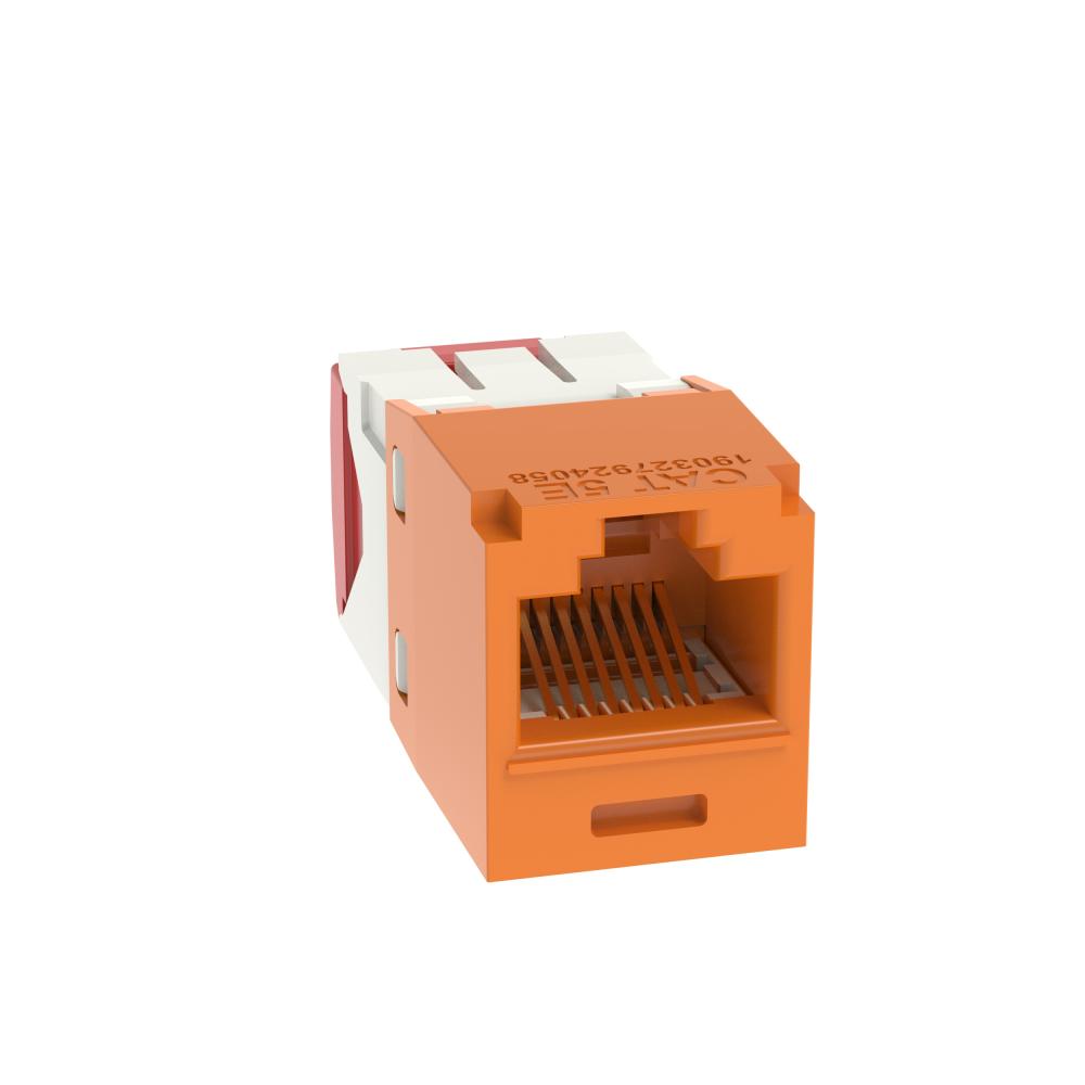 Mini-Com® UTP RJ45 Cat 5e TG Jack Module, Orang