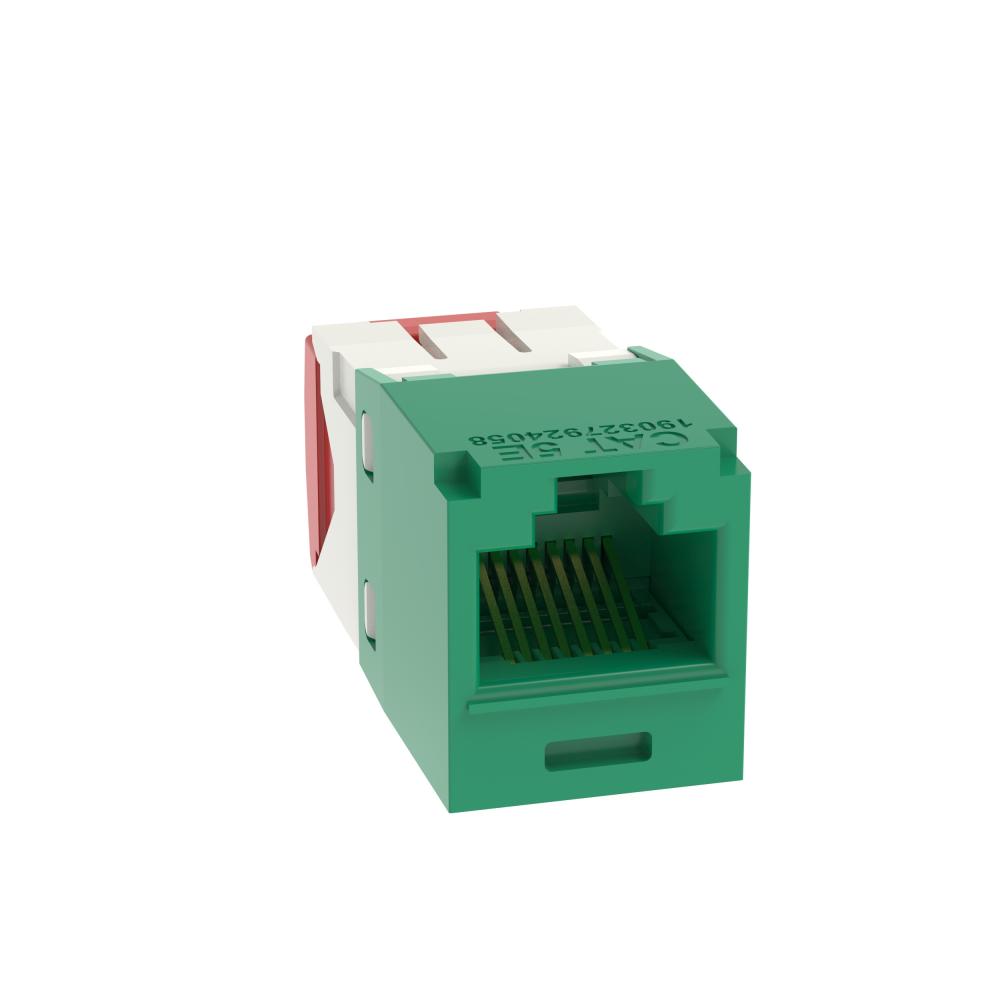 Mini-Com® UTP RJ45 Cat 5e TG Jack Module, Green