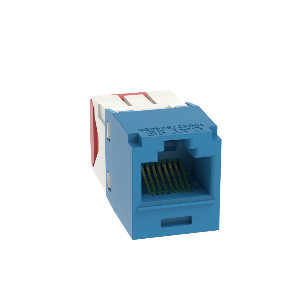 Mini-Com® UTP RJ45 Cat 5e TG Jack Module, Blue,