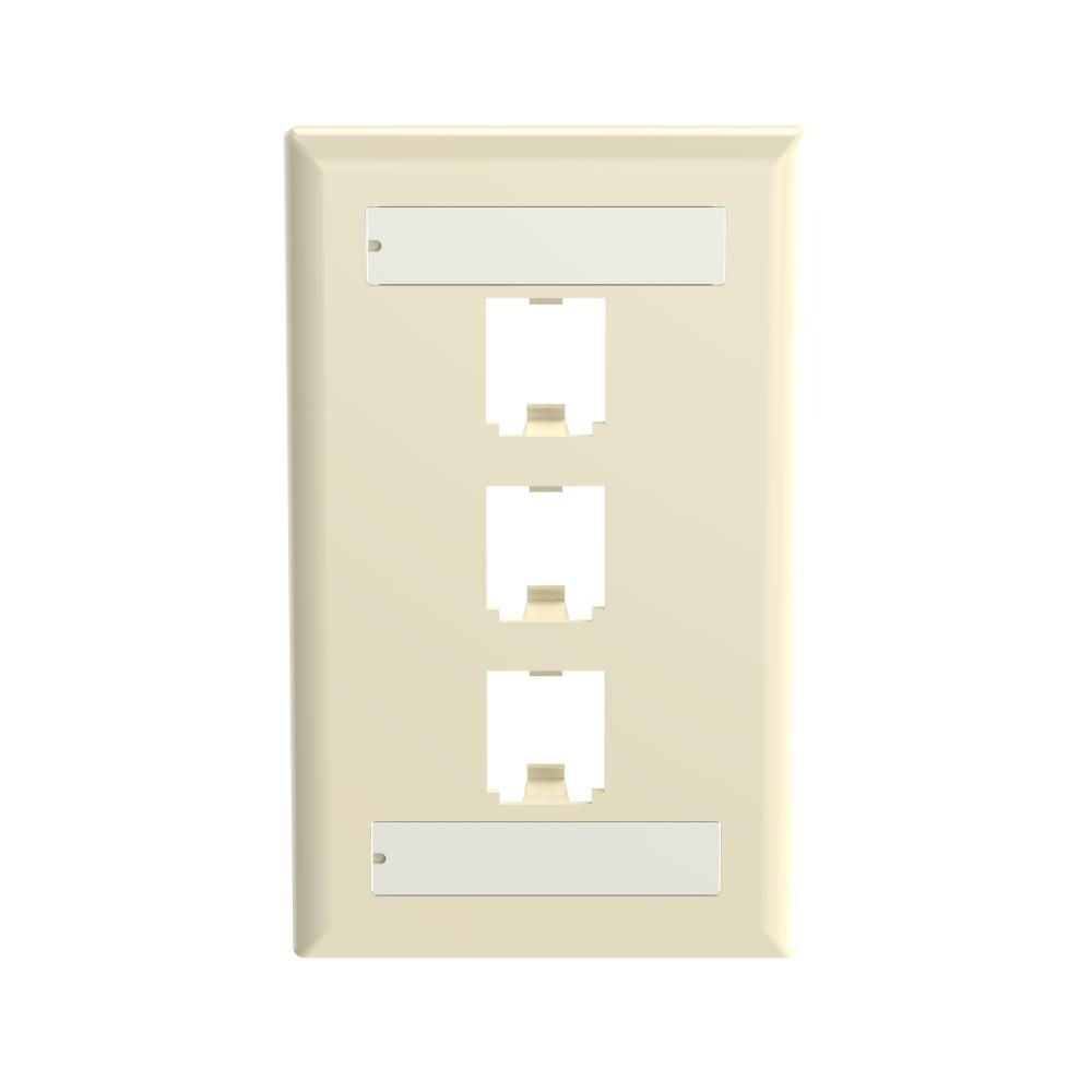 Mini-Com, Classic, Faceplate, 3 port, Electric I