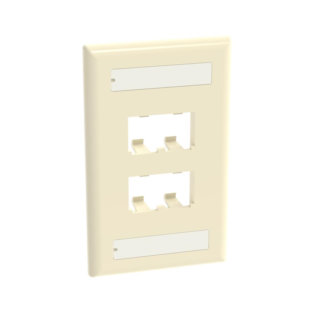 Mini-Com®, Classic, Faceplate, 4 port, Electric